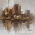 Td008A Original Design City Sights Abstract Hand Made Oil Painting